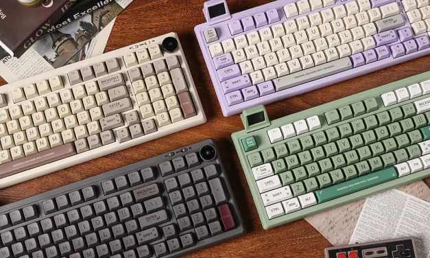 Epomaker RT100 Gen 2: Keyboard Mechanical Berlayar TV Retro